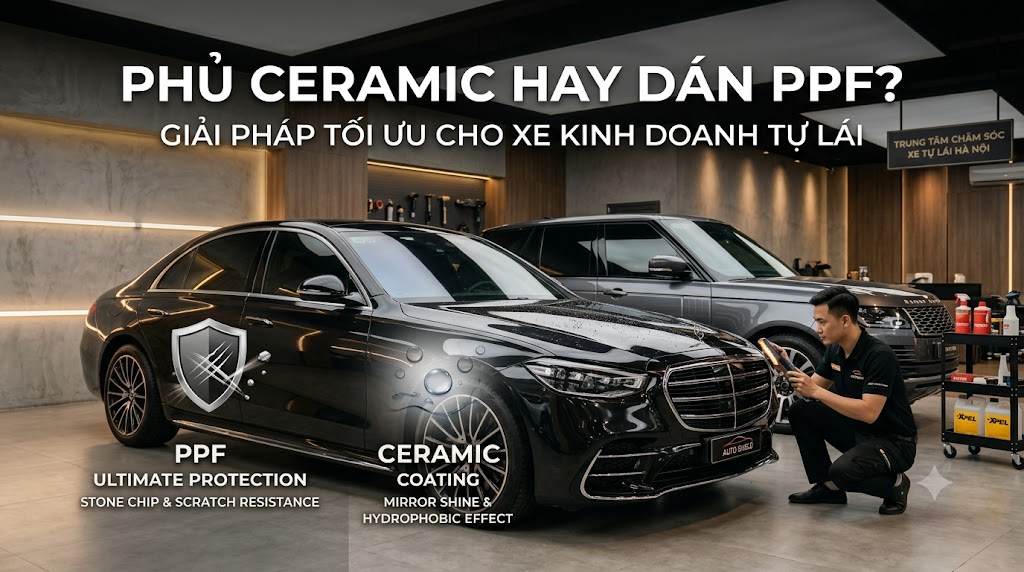 Nên phủ ceramic hay dán PPF cho xe mang đi chạy kinh doanh tự lái?